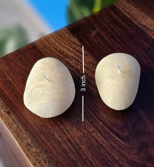 Scented Stone-Shaped Wax Candles | Realistic Rock Design | Fragrant Decorative Candles for Home Décor, Spa, Meditation & Gifting