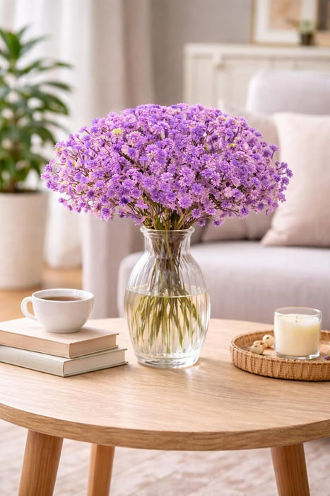 Artificial Baby’s Breath Gypsy Flowers | Gypsophila Bouquet for Home Decor, Bedroom, Balcony, Garden, Birthday Surprise & Wedding Décoration (28.5 cm)