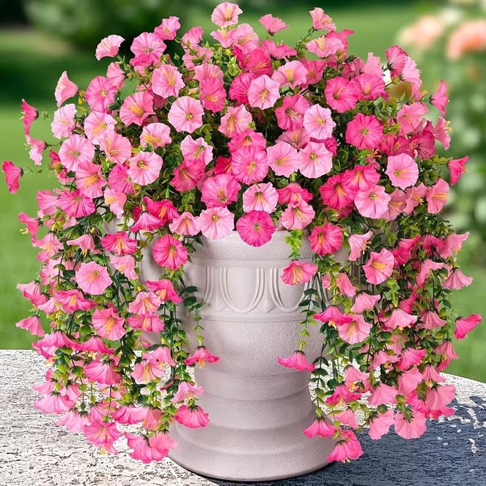 Artificial Hanging Flowers for Home Decor, Pink Flower Vine Garland for Wall, Door, Balcony, Garden, Wedding, Party, Mandap, Room, Office & Festival Decoration