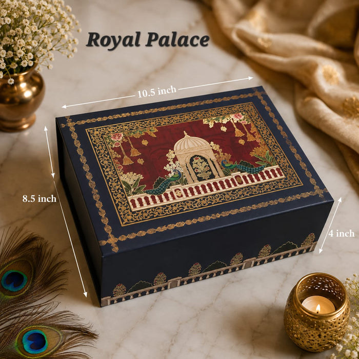 Premium Foldable Rigid Magnetic Box | Elegant Traditional Design for Luxury Gifting & Hamper Packing Premium Foldable Multipurpose Gift Box – 6 Elegant Designs |