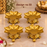 (Design No.33) Premium Golden Lotus Decorative Bowl with Turtle Base | Traditional Metal Urli Bowl | Diya, Flower Petals & Festive Home Décor