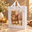 Big size Premium Marble Print Paper Gift Bag with Window & White Rope Handles | 10 × 7 × 5 Inch Luxury Gift Packaging Bag