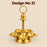 (Design No.31) Premium Metal Panch Diya Stand with Ring Handle | 9.5 Inch Height × 6 Inch Width | Traditional Pooja & Home Decor