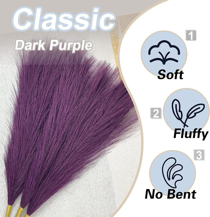 small Faux Pampas Grass Artificial Flowers Fake Flower for Home, Office, Bedroom, Balcony, Living Room, Table Decoration, Plants and Craft Items Corner