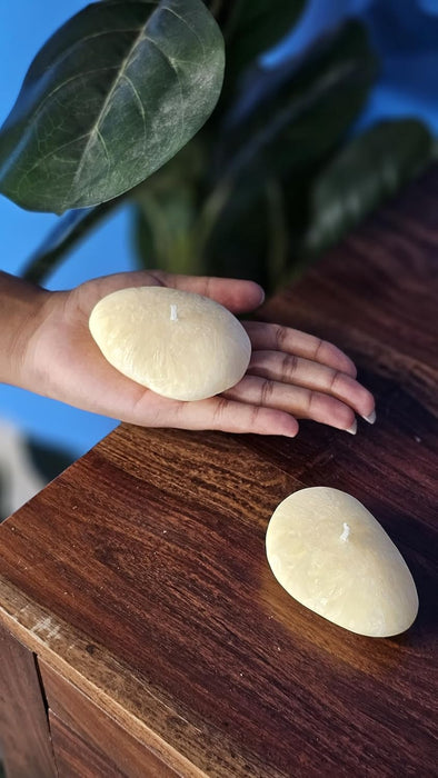 Scented Stone-Shaped Wax Candles | Realistic Rock Design | Fragrant Decorative Candles for Home Décor, Spa, Meditation & Gifting