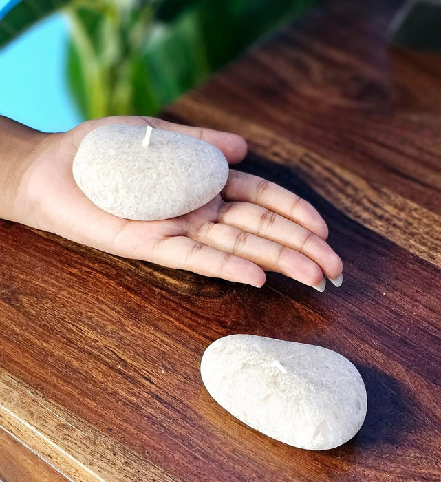 Scented Stone-Shaped Wax Candles | Realistic Rock Design | Fragrant Decorative Candles for Home Décor, Spa, Meditation & Gifting
