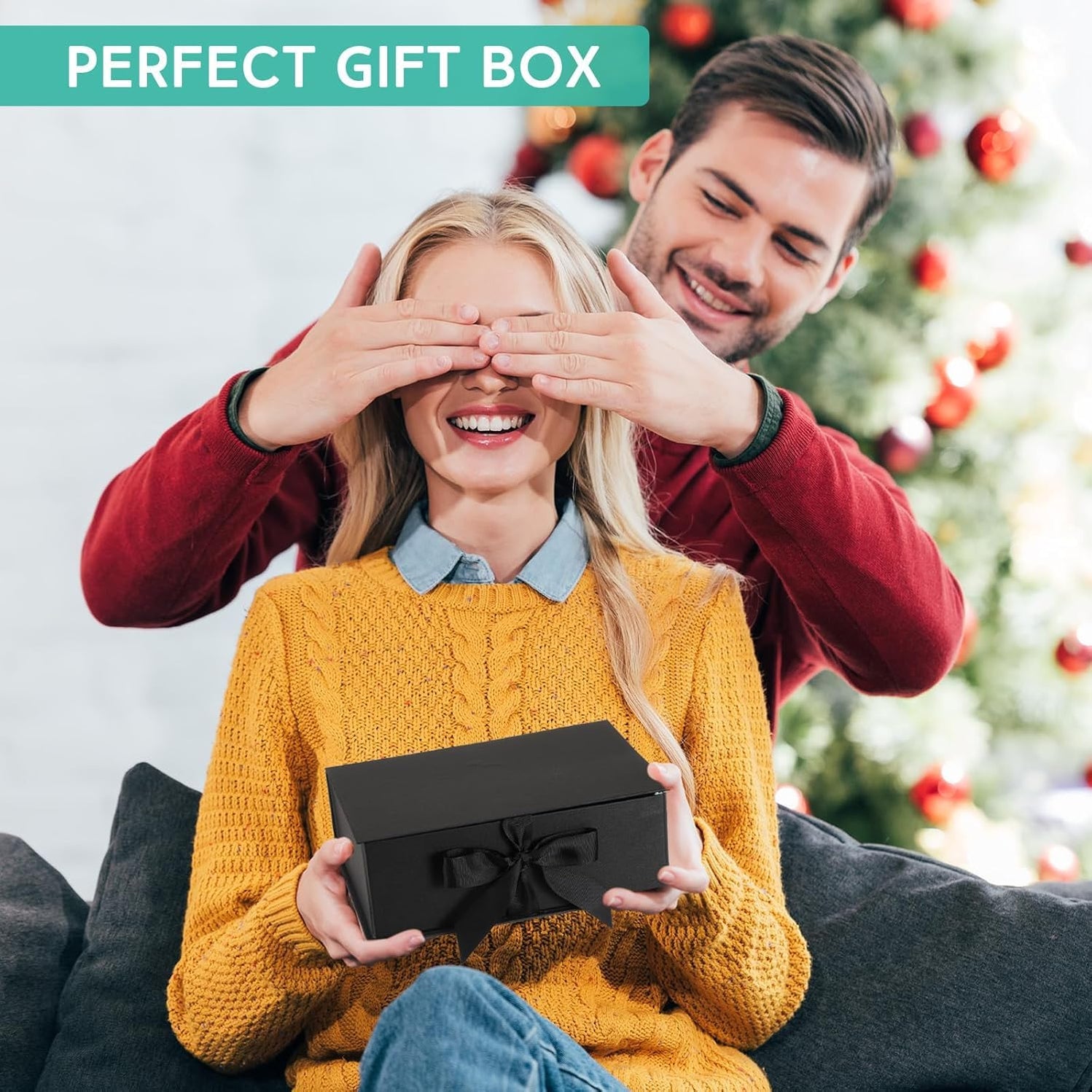 Collapsible Magnetic Gift Box with Satin Ribbon | Premium Folding Rigi ...