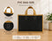 Premium Plastic  Frosted Gift Carry Bag with Handle – Black, White & Green | 35×25×10 cm