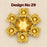 (Design No.29) Golden Diya Rangoli Decoration Set | 8 Inch Traditional Diya & Floral Rangoli Decor | Diwali Pooja Room, Home Entrance & Festive Decoration