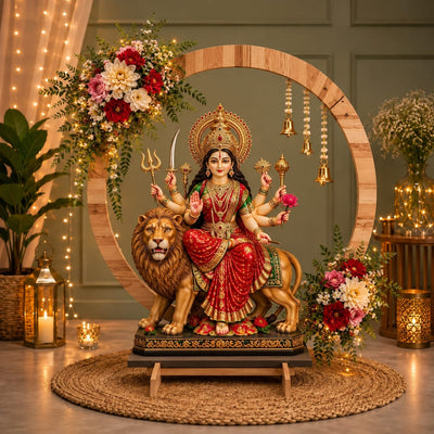 Premium Foldable Mandap / Makhar / Wooden Backdrop Stand | Available in Round, Hexagon & Arch Shapes | Elegant Event Decoration Frame