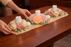 Artificial Flower Center Table Runner Candle Holders with LED candle for Center Table Decor, LED Tealight Candle with Artificial Floral Arrangement, Home Decoration, Housewarming, Wedding, and Festive Decor