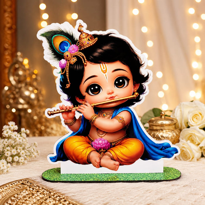 Janmashtami Mdf Cutouts with Stand | Perfect for Baby Shower, Janmashtami Decoration, Backdrop, Showpiece JSK