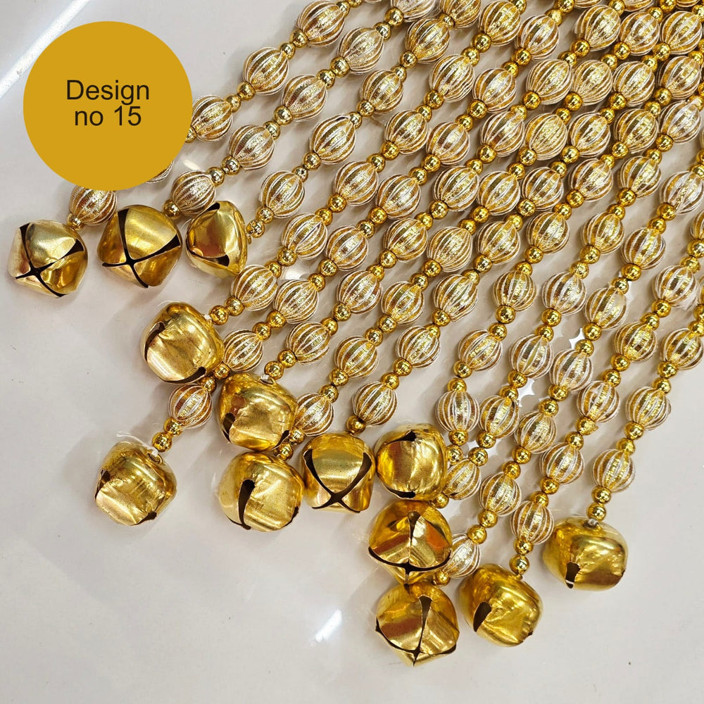 (Design No.15) Premium Golden Bead Side Door Hanging | 31.5 Inch Decorative Hanging | Elegant Home & Festive Décor