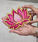 3D Look Decorative MDF Lotus Cutouts for Diwali Rangoli & Festival Decoration | Pink & Golden Lotus | 15 × 12 cm**