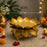 Gold Finish Metal Diya Urli for Home Décor, Pooja & Festive Decoration | Lotus Design Decorative Urli Bowl | 6 × 3 Inch