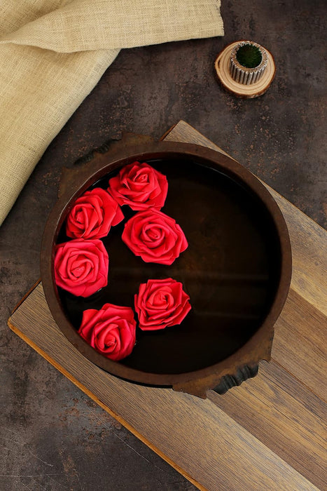 Artificial Floating Rose Flower Head Foam Big Fake Beach Water Flowers, Pooja Thali, Festival and Events, Home, Table, Badroom, Pooja room, Diwali decoration items and Diy Craft