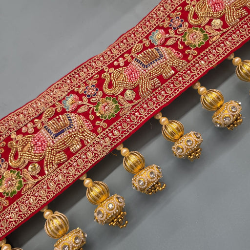 (Design No.10)🐘 1 Pcs  Elegant Elephant Embroidered Toran | Traditional Door Hanging for Diwali & Home Decor , festival decor