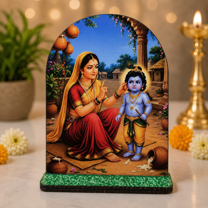 13 Pcs Krishna Leela Jhankhi with Stand | Janmashtami Decoration Set | Lord Krishna Leela Cutouts for Home, Mandir & Jhankhi Decor JSK