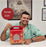 Small size Premium Red & Gold Decorative Gift Hamper Box with Handle & Window | 8 × 8 × 4 Inch Gifting Box