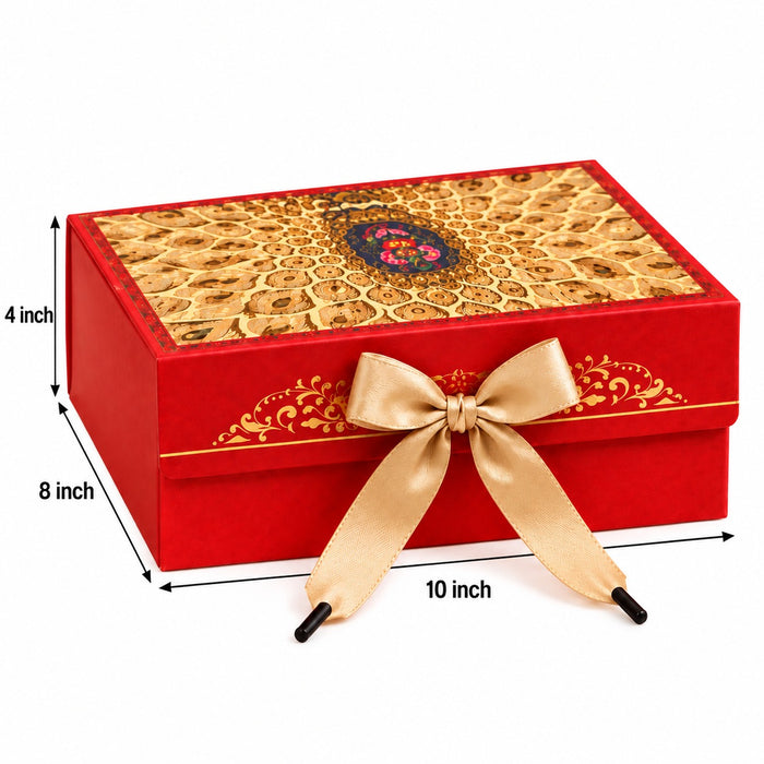Collapsible  Without Magnet  Decorative Folding Paper Cardboard /Box with ribbon,DIY Box for Gift Hamper,Valentine Gifting,Wedding gifing.