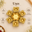 (Design No.29) Golden Diya Rangoli Decoration Set | 8 Inch Traditional Diya & Floral Rangoli Decor | Diwali Pooja Room, Home Entrance & Festive Decoration