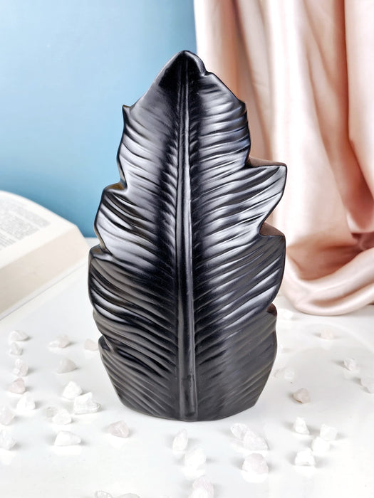 1 Pcs Leaf Shape Vase for Home Decor, Bedroom, Living Room, Office, Balcony, Kitchen, Table Decoration,Gift for Birthday, Anniversary, Nordic Design,Diwali Decor (Pack of 1) (Resin)