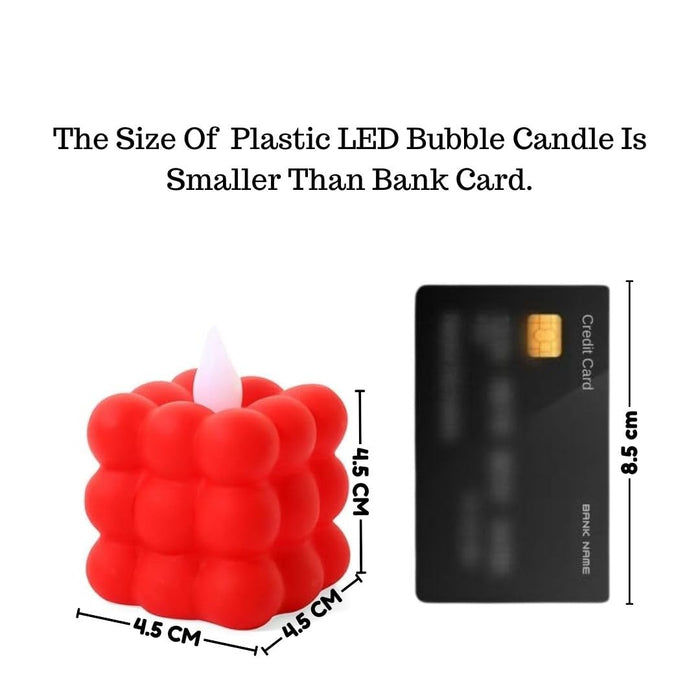 LED Bubble Candles Plastic Candle, Tealight LED Candle Light for Home, Lobby, Drawing Room, Living Room, Bedroom Decoration,Home Decor,Diwali Decor(Multicolour)