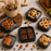 Disposable Square  Brownie Box Food Container with Lid 11×11×4 cm | Black Base Meal Box for Cakes, Brownies, Snacks & Takeaway Packaging