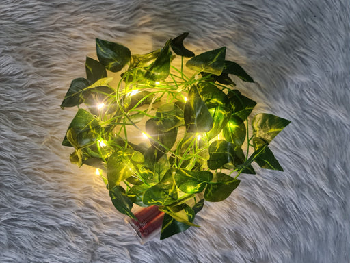 1 Piece Artificial Green Leaf Fairy LED Light - String Light - Acrylic - for Valentine's Day, Home Decoration, Living Room (1 Piece, Yellow,190 cm)