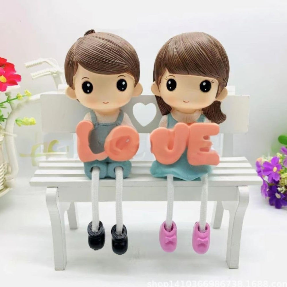 2 pcs Hanging Legs Showpiece Cute Boy and Girl, Toy Cute Couple Statue Figurines Decorative for Home Decor, Living Room, Table Decoration, Gift for Girlfriend, Boyfriend