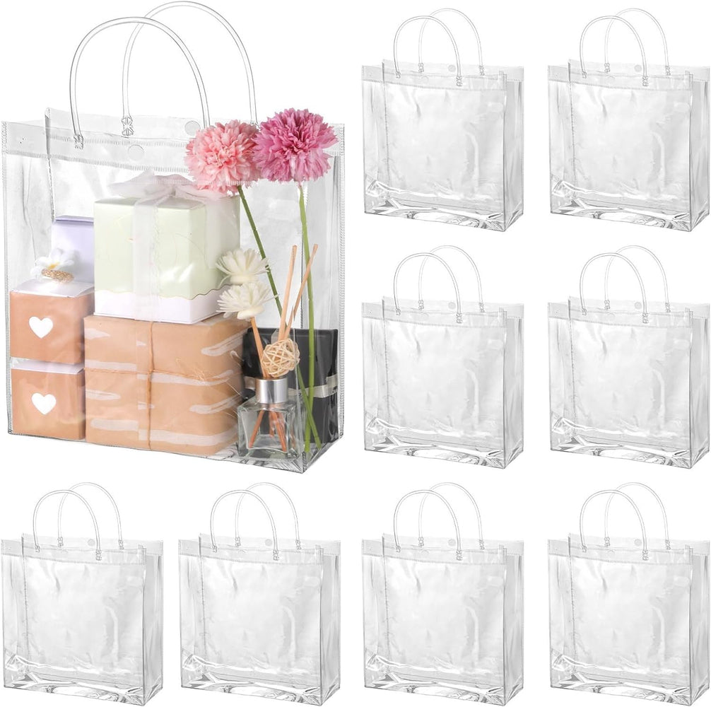 1PC PVC Clear Bag/ Tote bags/ Transparent PVC bag with handle/ gift bag,  cosmetics, shopping bag | Shopee Singapore