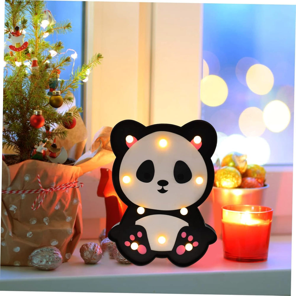 1 PCS Animal Decoration Panda lamp Marquee Portable LED Night Light for kids, Adorable Room Decor & Gift for Toddlers, LED Night Light (White, Pack of 1)