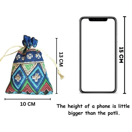 Drawstring Mini stylish Storage Potli pouches for Small Jewelries, Money, Paper Notes Women Wallet, Gift Bags, Christmas return gift