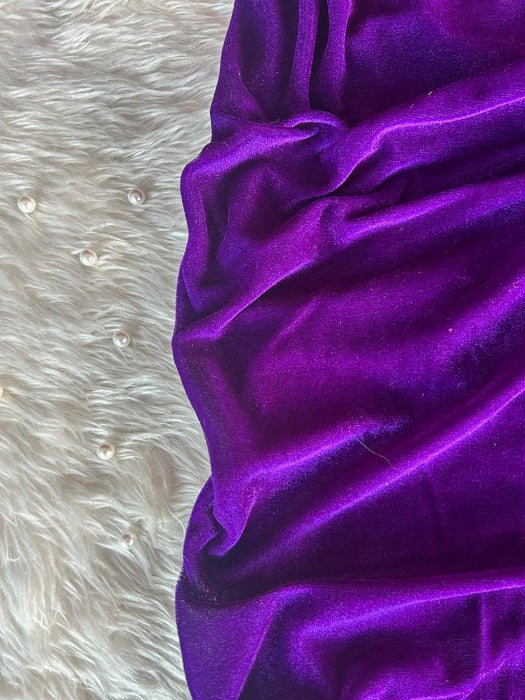 12 Meter Multi Purpose Velvet Fabric cloth for Decoration, for Parties, Costumes, Gift Packing, party decor, backdrop material for mandap, pooja background.