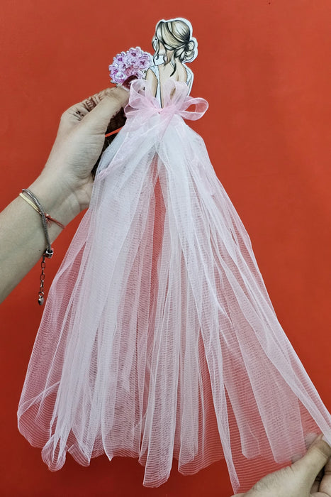 Princess Topper Cutout/ SuitcaseTopper Net Band with Glue Drop | DIY Decorative Cutout for Trousseau Packing, Wedding Gifting, Return Gifts, Bags & Trolley Bag Decor