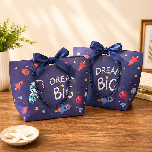 Blue Colour Kids Gift Bags (Small & Large Sizes) | Premium Paper Gift Bags for Birthday, Party Favors, Return Gifts & Gifting