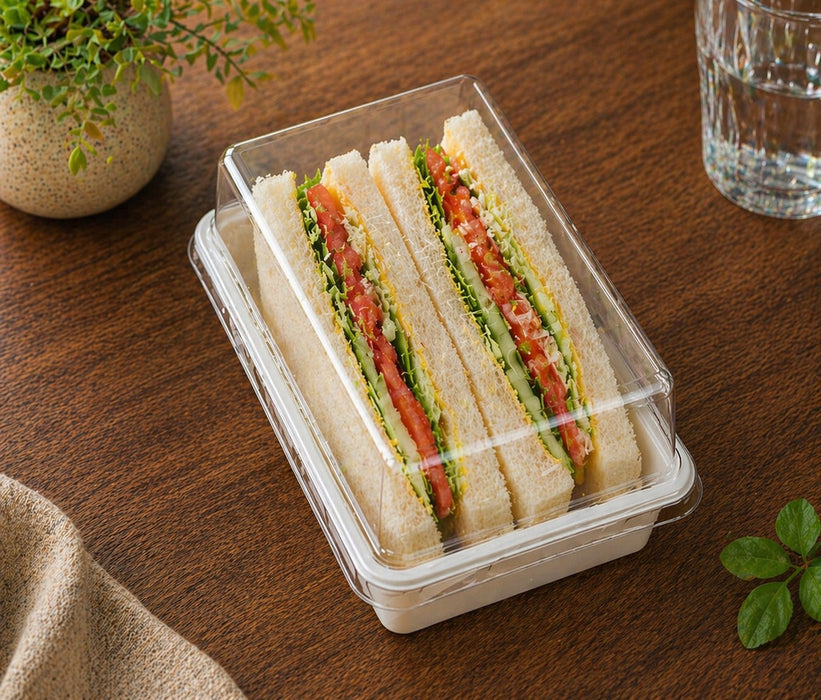 Rectangle Food Container with Transparent Lid (12.5 x 6.5 x 6.5 cm) | Dry Fruit, Chocolate & Snack Storage Box | Food Grade Reusable Container | Available in Multiple Colors
