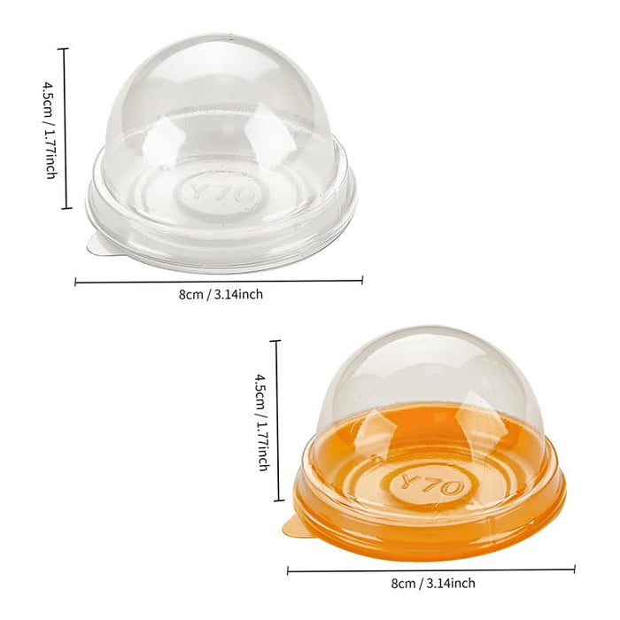 Mini Dome Food Cover (7.5 x 5 cm) | Transparent Food Cover for Sweets, Dry Fruits, Butter & Desserts | Dust & Insect Protection | Reusable Food Grade Cover