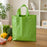 Matcha Green Frosted Plastic Tote Bag | Thickened Waterproof Clothing Shopping Carry Bag with Handles (11x10x3 Inch)