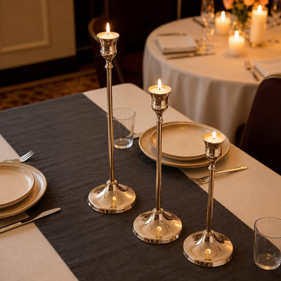 Luxury Metal Candle Stand Set – Elegant Table Centerpiece Holders for Wedding & Home Décor
