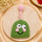 Handmade Crochet Rakhi Keychain | Cute Bag Charm | Soft Yarn Key Ring | Panda & Green Character Design