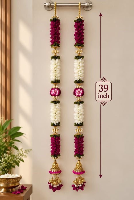 (Design No.11) Artificial Flower Toran 39 Inch | Premium Hanging Door Decoration for Home, Entrance & Festive Decor