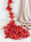 3 Lines (Small petals) Artificial Ixora Flower Garlands, Wall Hanging decorative String Lines items for Anniversary Decoration, Home Decor, Pooja, Diwali Functions Decor (Pack of 1)