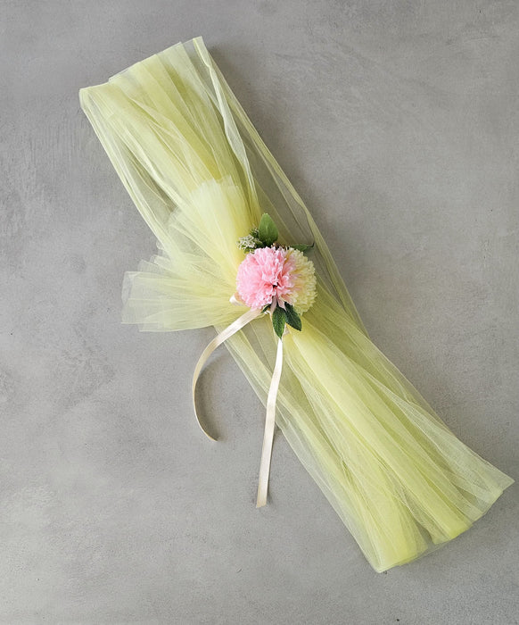 Ready-to-Use Adjustable Suitcase Net Band with Flower Bunch for Wedding Trousseau Packing, Trolly Bag Decoration, Crafting,Wrapping, Decoration, and DIY Projects