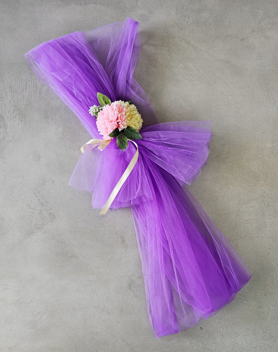 Ready-to-Use Adjustable Suitcase Net Band with Flower Bunch for Wedding Trousseau Packing, Trolly Bag Decoration, Crafting,Wrapping, Decoration, and DIY Projects
