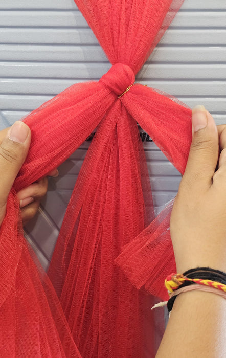 Ready-to-Use Adjustable Suitcase Net Band with Flower Bunch for Wedding Trousseau Packing, Trolly Bag Decoration, Crafting,Wrapping, Decoration, and DIY Projects