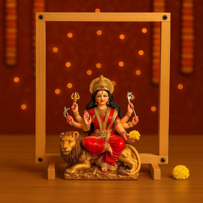 Folding Eco-Friendly Wooden Mandap Backdrop for Home Mandir, Foldable Mandap with Screw, for Diwali Puja,Laxmi Poojan pujan Mandap Decor,Office Puja,Decoration Item
