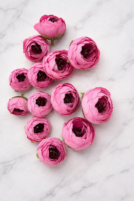 Artificial Peony Rose Flower Head -3 cm
