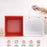 Foldable Transparent Gift Hamper Box with Handle | Reusable PVC Carry Bag for Gifting, Wedding Hampers & Packaging (Red, White, Sky Blue, Orange)