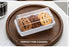 Transparent Dessert Packaging Box with Lid | White Base Plastic Cake Box for Brownies, Pastries & Bento Cakes (13×6×6 cm)
